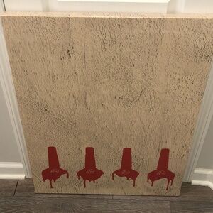 Maker's Mark Bourbon Whisky Bottles Red Wax Print 30" x 24" Framed Canvas NEW